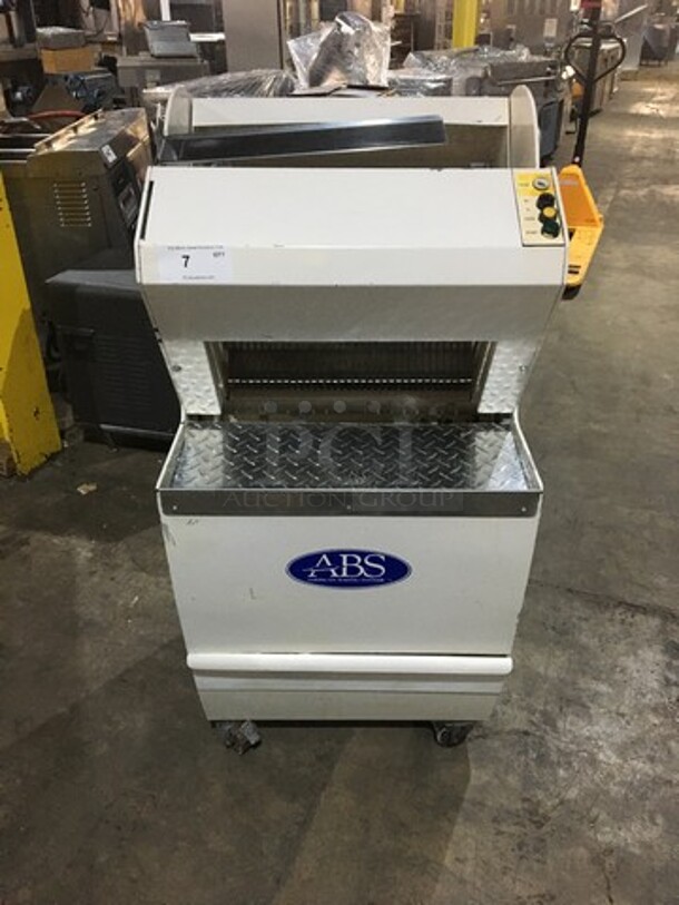 ABS Commercial Floor Style Bread Loaf Slicer! On Casters!
