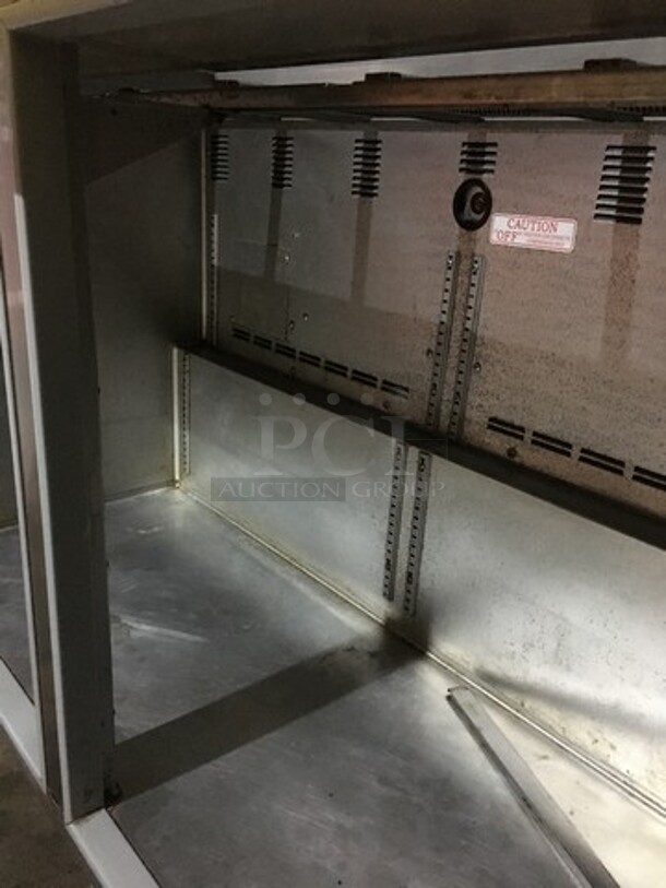 Silver King Commercial Refrigerated Sandwich Prep Table! With Commercial Cutting Board! With 2 Door Underneath Storage Space! All Stainless Steel! Model SKP4812 Serial GKDP091239A! 115V! On Casters! - Image 6 of 10