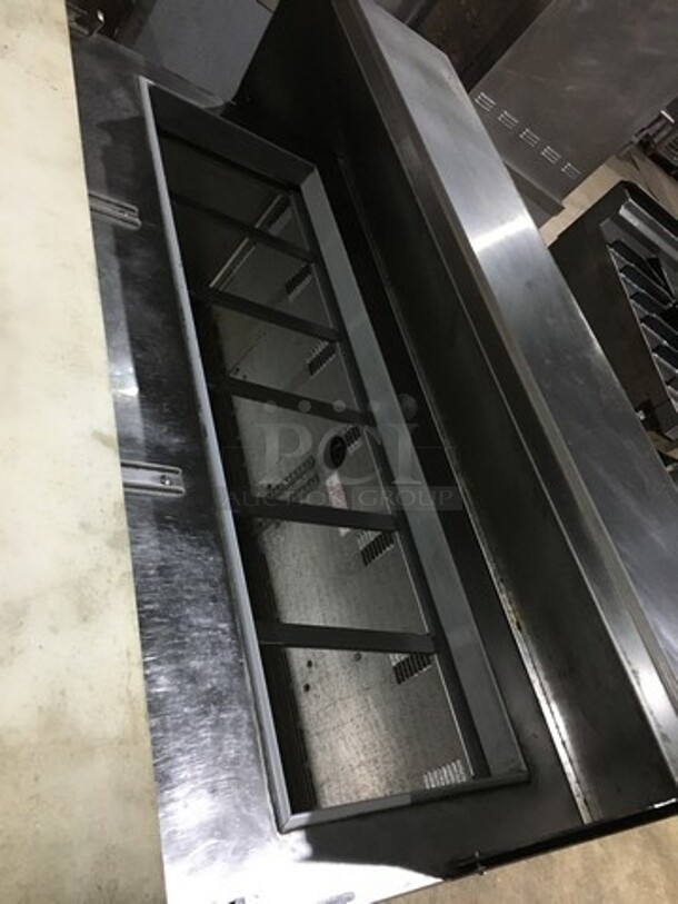 Silver King Commercial Refrigerated Sandwich Prep Table! With Commercial Cutting Board! With 2 Door Underneath Storage Space! All Stainless Steel! Model SKP4812 Serial GKDP091239A! 115V! On Casters! - Image 7 of 10