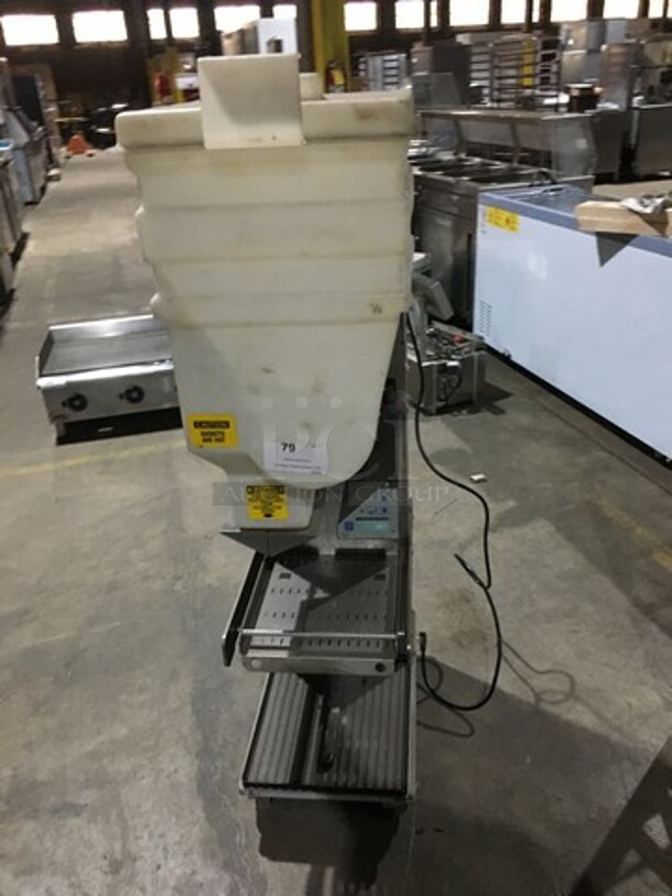 NICE! Automated Equipment Commercial Automated Fry Dispenser! All Stainless Steel Body! Model GDF14EL Serial 14ER1007B00998! 120V! On Commercial Casters!