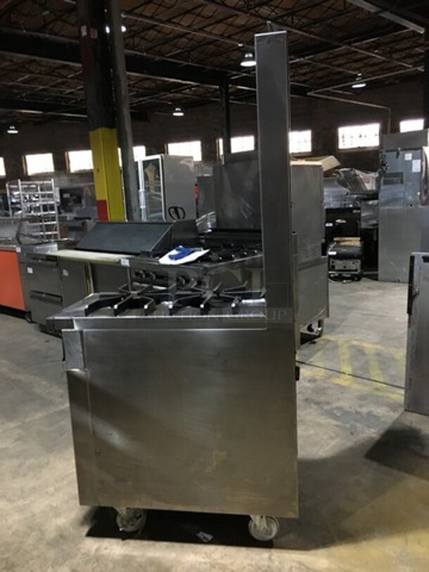 Sweet! Jade Range Heavy Duty Commercial Natural Gas Powered 2 Burner Stove! All Stainless Steel! On Commercial Casters! - Image 2 of 11