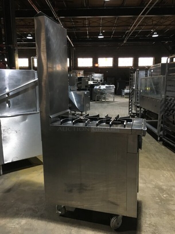 Sweet! Jade Range Heavy Duty Commercial Natural Gas Powered 2 Burner Stove! All Stainless Steel! On Commercial Casters! - Image 4 of 11