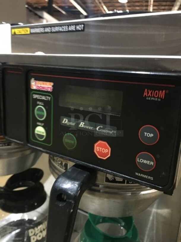 Bunn Commercial Countertop Dual Coffee Brewing Machine! Axiom Series! With 4 Coffee Pot Warming Stations! All Stainless Steel! Model AXIOM2/2TWIN Serial AXTN026390! 120/208/240V! 1Phase! On Legs! - Image 6 of 10
