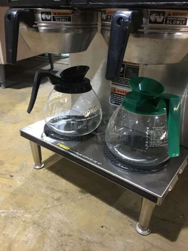 Bunn Commercial Countertop Dual Coffee Brewing Machine! Axiom Series! With 4 Coffee Pot Warming Stations! All Stainless Steel! Model AXIOM2/2TWIN Serial AXTN026390! 120/208/240V! 1Phase! On Legs! - Image 7 of 10