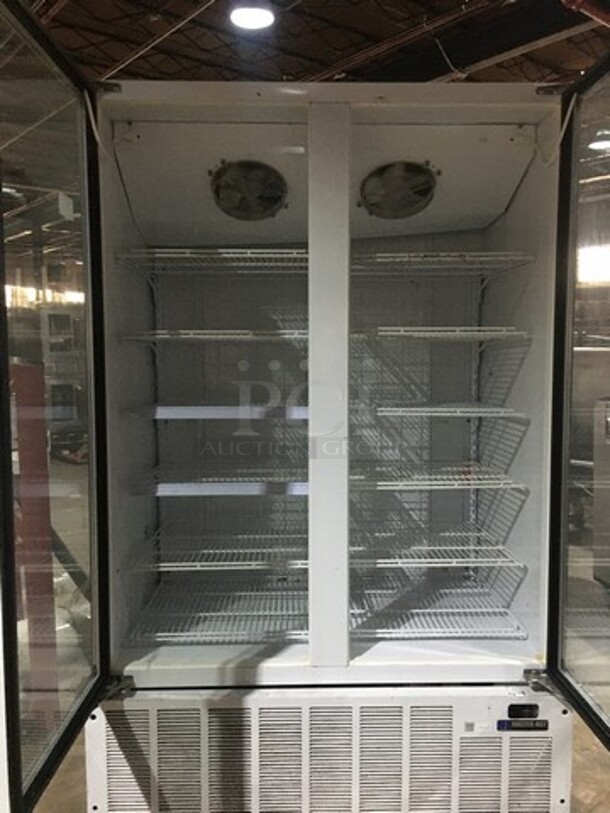 Masterbilt 2 Glass Door Reach In Freezer Merchandiser! With Poly Coated Racks!  - Image 5 of 7