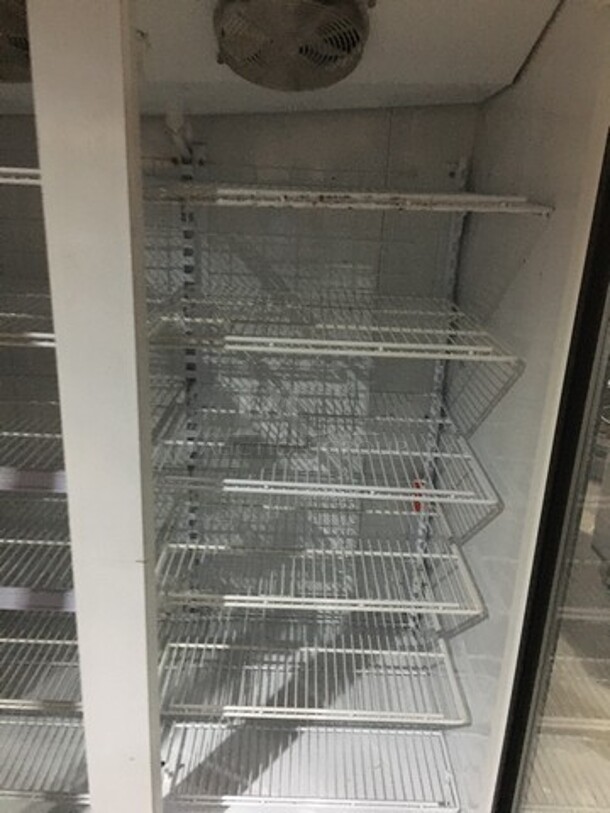 Masterbilt 2 Glass Door Reach In Freezer Merchandiser! With Poly Coated Racks!  - Image 6 of 7