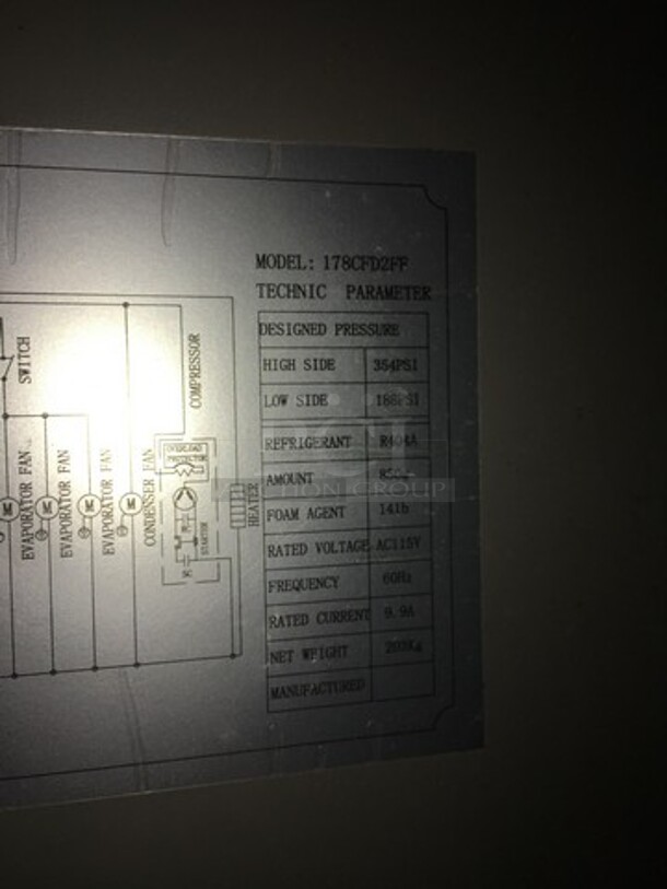 Avantco Commercial 2 Door Reach In Freezer! All Stainless Steel! Model 178CFD2FF! 115V! On Commercial Casters! - Image 8 of 9