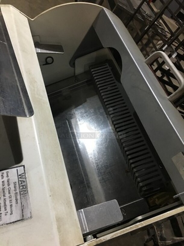 JAC Commercial Floor Style Bread Slicer! With Self Service Frame! Model SLC450/12 Serial 12108097! 110V 1Phase! On Casters! - Image 7 of 9