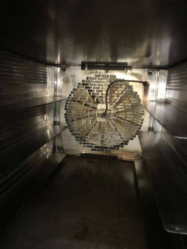 Belshaw Adamatic Commercial Electric Powered Dual Combi Oven! With View Through Doors! With Pan Racks Underneath! All Stainless Steel! Model FG189UZ84 Serial 2000003710FA032620! 2 X Your Bid! Makes One Unit! On Casters! - Image 6 of 12