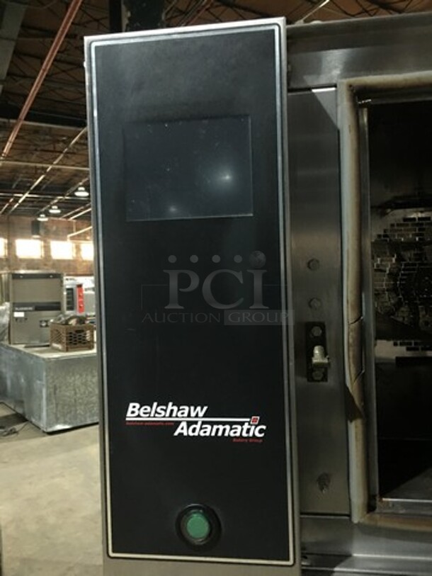 Belshaw Adamatic Commercial Electric Powered Dual Combi Oven! With View Through Doors! With Pan Racks Underneath! All Stainless Steel! Model FG189UZ84 Serial 2000003710FA032620! 2 X Your Bid! Makes One Unit! On Casters! - Image 7 of 12
