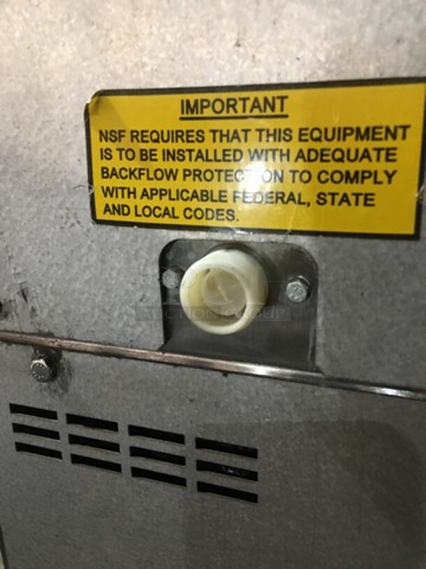 Belshaw Adamatic Commercial Electric Powered Dual Combi Oven! With View Through Doors! With Pan Racks Underneath! All Stainless Steel! Model FG189UZ84 Serial 2000003710FA032620! 2 X Your Bid! Makes One Unit! On Casters! - Image 11 of 12
