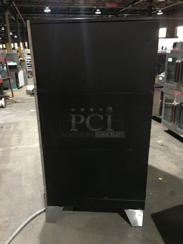 AMAZING! Garland Commercial Electric Powered 3 Tier Pizza Oven! With View Through Doors! All Stainless Steel! On Legs! 3 X Your Bid! Makes One Unit! - Image 4 of 10