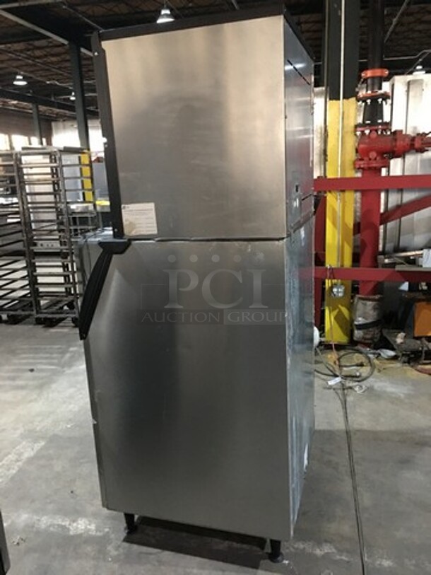 Ice-O-Matic Commercial Ice Making Machine! On Ice Bin! All Stainless Steel! 2 X Your Bid! Makes One Unit! On Legs! Not Tested! - Image 4 of 9
