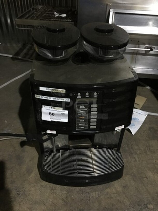 Late Model Schaerer Commercial Countertop Dual Hopper Coffee Bean Grinder/Espresso Machine! With Drip Tray & Steam Wand! Model SCA1 Serial 1326315545! 200/220V! On Legs! - Image 1 of 9