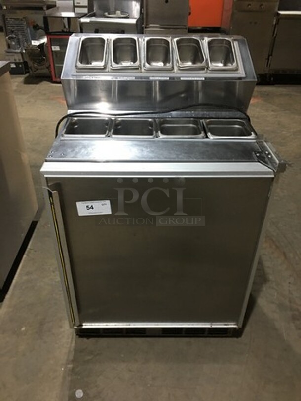 Silver King Commercial Refrigerated Prep Table! With Topping Rail! With Single Door Storage Space Underneath! All Stainless Steel! Model SKF2A Serial SBCL144354A! 115V! - Image 1 of 10