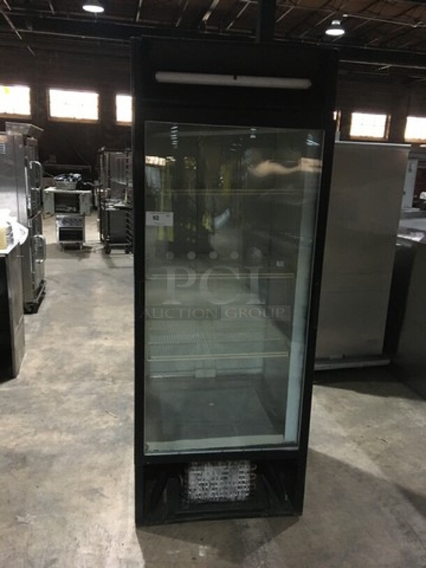 Commercial Single Door Reach In Cooler Merchandiser! With Poly Coated Racks! - Image 1 of 8