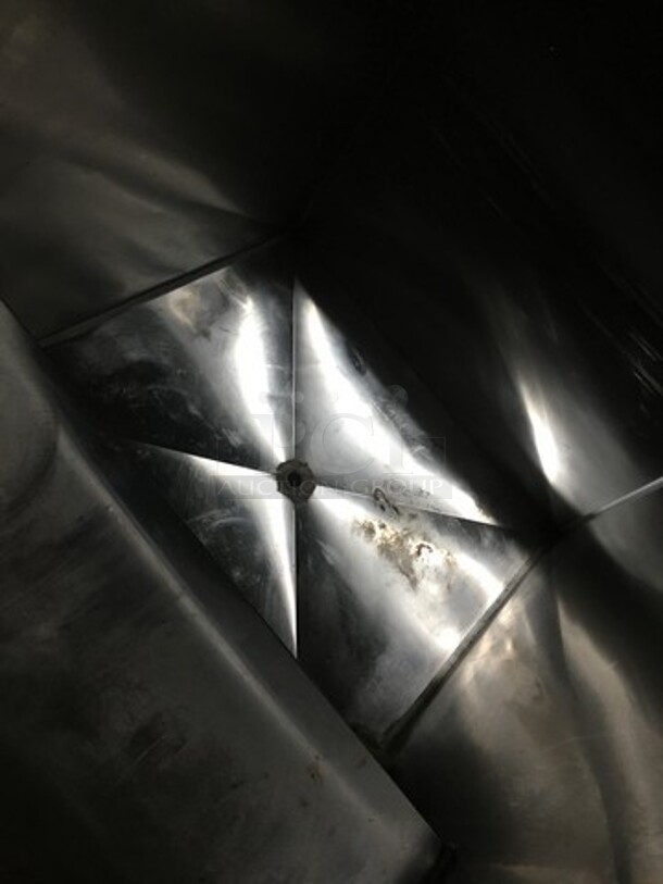 LATE MODEL! All Stainless Steel Commercial Ice Cream Push Cart! With 4 Flip Top Doors! Serial 15856! On Casters! Working!  - Image 7 of 10