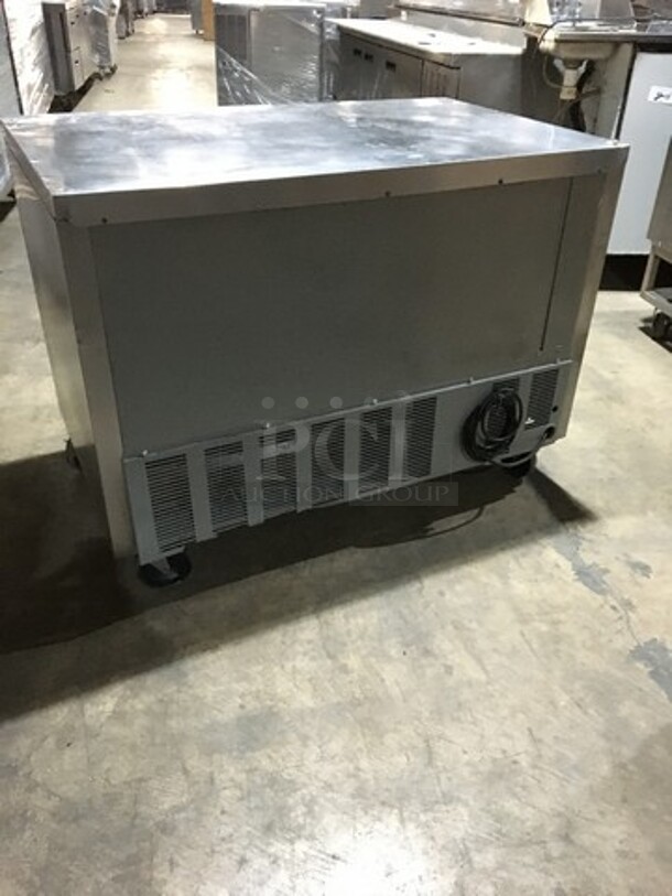 Beverage Air Commercial Refrigerated 2 Door Lowboy/Worktop! All Stainless Steel! Serial 6722639! On Casters! - Image 4 of 8