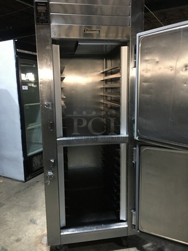 Traulsen Commercial Reach In Refrigerator! With 2 Half Doors! All Stainless Steel! Model RHT132WREHHS Serial T300660D96! 115V 1Phase! On Casters! - Image 4 of 8