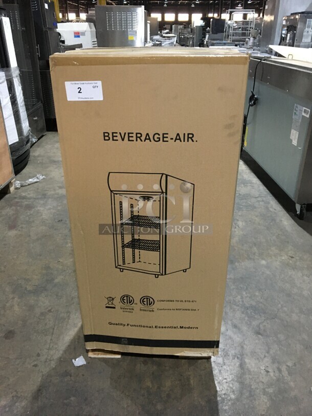 GREAT! NEW IN THE BOX! Beverage Air Commercial Countertop Reach In Freezer Merchandiser! With Poly Coated Racks! Model CTF31B! 115V!
