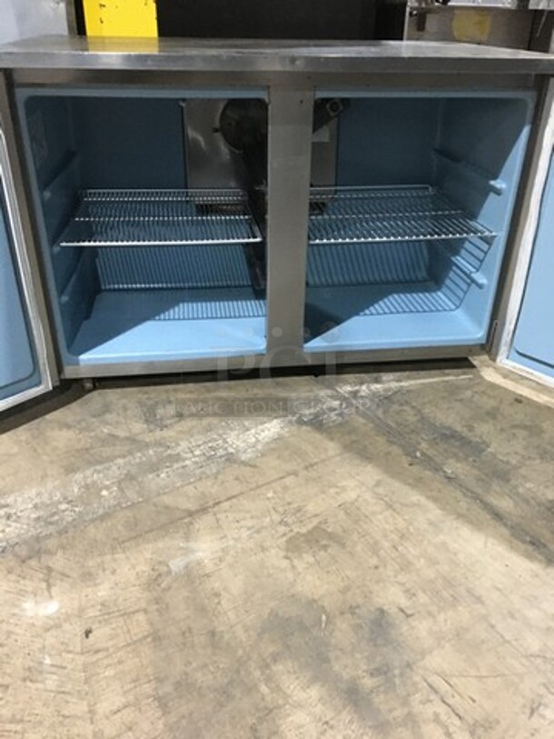 Delfield Commercial 2 Door Lowboy/Worktop Cooler! With Poly Coated Racks! All Stainless Steel! Model UC4048STAR Serial 1105152001793! 115V 1Phase! On Commercial Casters! - Image 5 of 9
