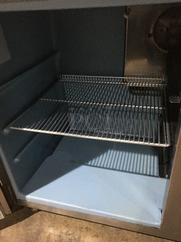 Delfield Commercial 2 Door Lowboy/Worktop Cooler! With Poly Coated Racks! All Stainless Steel! Model UC4048STAR Serial 1105152001793! 115V 1Phase! On Commercial Casters! - Image 6 of 9