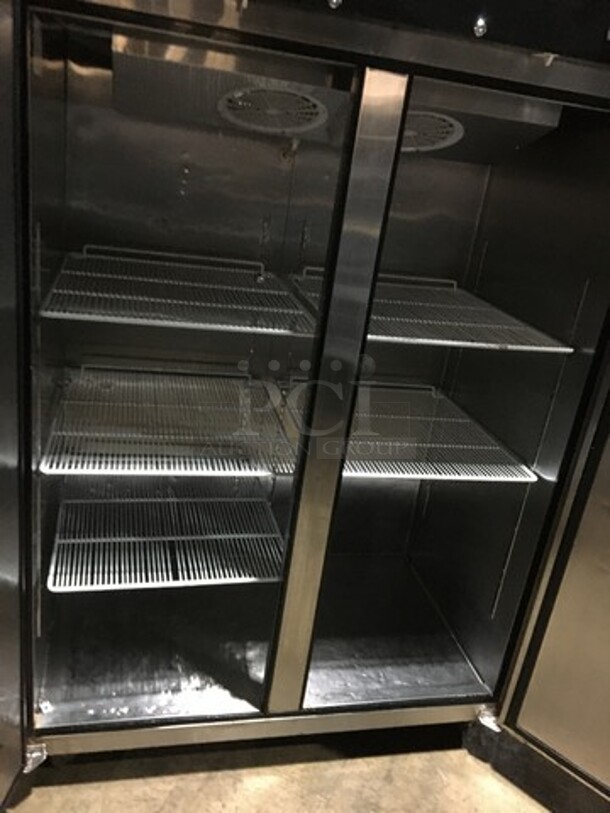 Migali Commercial Reach In 2 Door Refrigerator! With Poly Coated Racks! All Stainless Steel! Model C2R Serial C2R15031692017! 115V 1Phase! On Casters! - Image 5 of 10