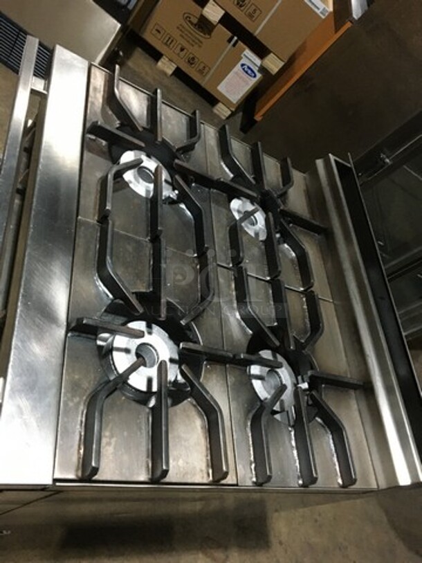 Nice! Jade Range Heavy Duty Commercial Natural Gas Powered WIDE BODY 4 Burner Range! With Full Size Oven Underneath! All S.S.! On Commercial Casters! - Image 5 of 11