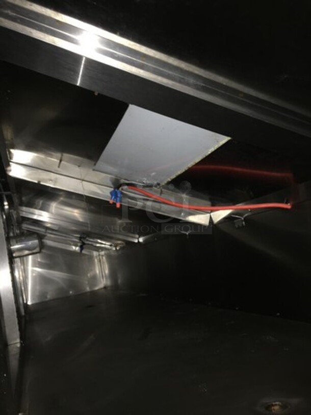 WOW! All Stainless Steel Refrigerated 12 Pan Buffet Style Serving Table! With 5 Door Underneath Storage Space! On Legs! With Sneeze Guard! Remote Compressor/No Compressor! - Image 7 of 10