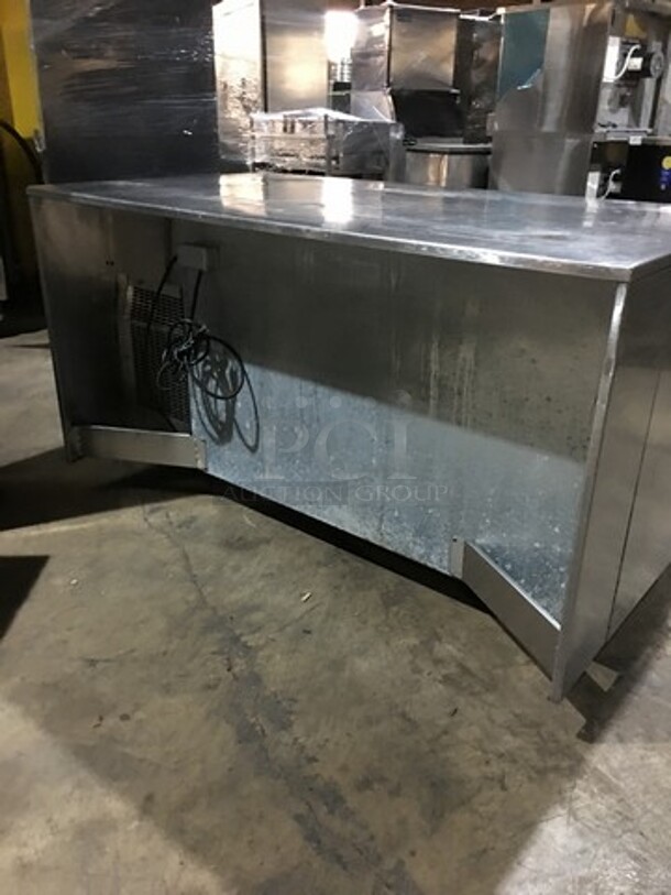 Glastender Commercial Refrigerated Bar Back Merchandiser! All Stainless Steel! With Poly Coated Racks! Model LP60R1XS Serial 134129615F! 120V 1Phase! - Image 4 of 9
