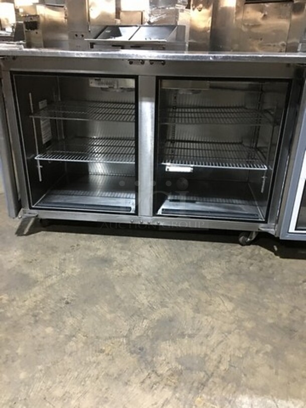 Glastender Commercial Refrigerated Bar Back Merchandiser! All Stainless Steel! With Poly Coated Racks! Model LP60R1XS Serial 134129615F! 120V 1Phase! - Image 5 of 9