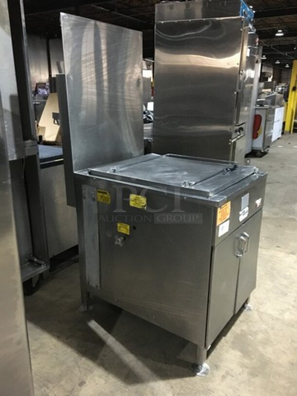 Amazing! Belshaw Adamatic Commercial Natural Gas Powered Donut Deep Fat Fryer! With Backsplash! All Stainless Steel! Model 718LCGNG Serial W11070098! On Legs! - Image 3 of 10