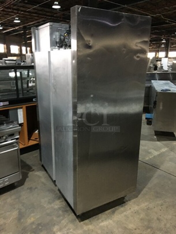 Traulsen Commercial Reach In 2 Door Cooler Merchandiser! All Stainless Steel Body! With Poly Coated Racks! Model AHT232NREFHG Serial T251270I98! 115V 1Phase! On Casters! - Image 2 of 9