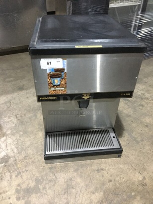 Remcor Commercial Countertop Ice Dispenser! With Drip Tray! All Stainless Steel! - Image 1 of 6