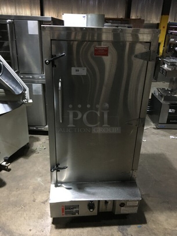 FABULOUS! Town Commercial Natural Gas Powered Smoker! All Stainless Steel Body! Model SM30RSSN Serial 201864!