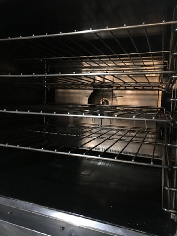 GREAT! Sunfire Double Stacked Natural Gas Powered Convection Ovens! All S.S! With One View Through Door & One Solid Door! Model SCOGS10S Serial 1209230000723! On Commercial Casters! 2 X Your Bid! Makes One Unit! - Image 6 of 10