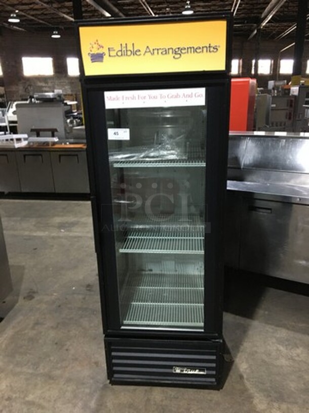 True Commercial Single Door Reach In Cooler Merchandiser! With Glass On Both Sides! Model GEM23 Serial 14686560! 115V 1Phase!