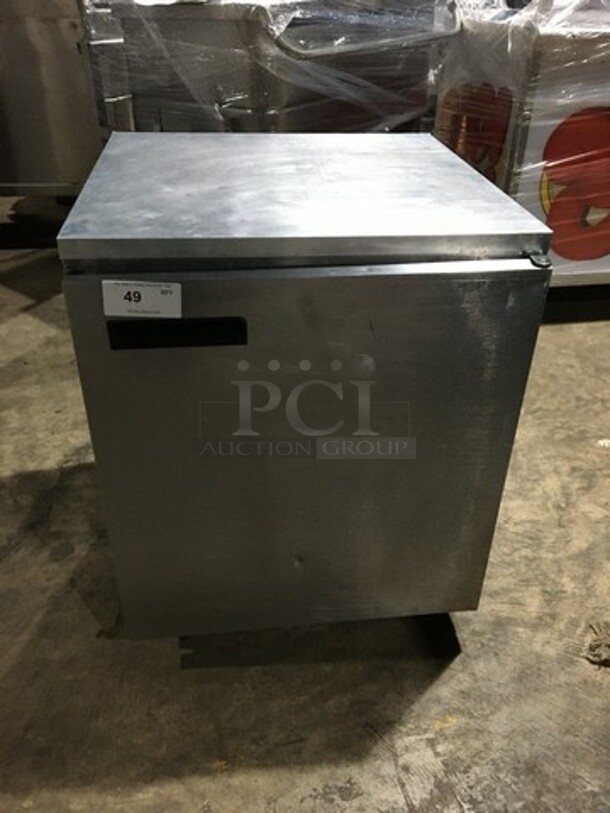 Delfield One Door Refrigerated Lowboy/Work Top Cooler! All Stainless Steel! On Casters!