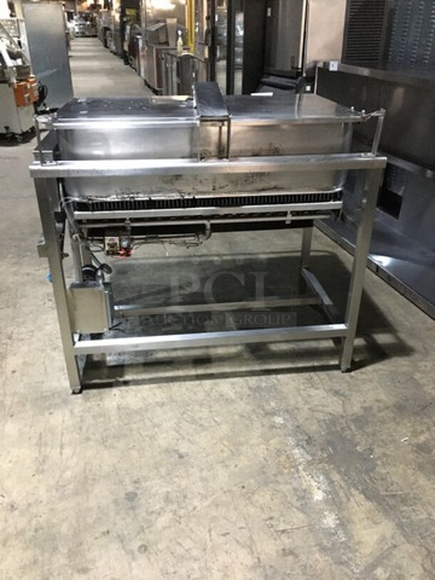 WOW! Groen All Stainless Steel Natural Gas  Powered 40LB Tilted Braising Pan/Skillet! On Legs! - Image 3 of 8