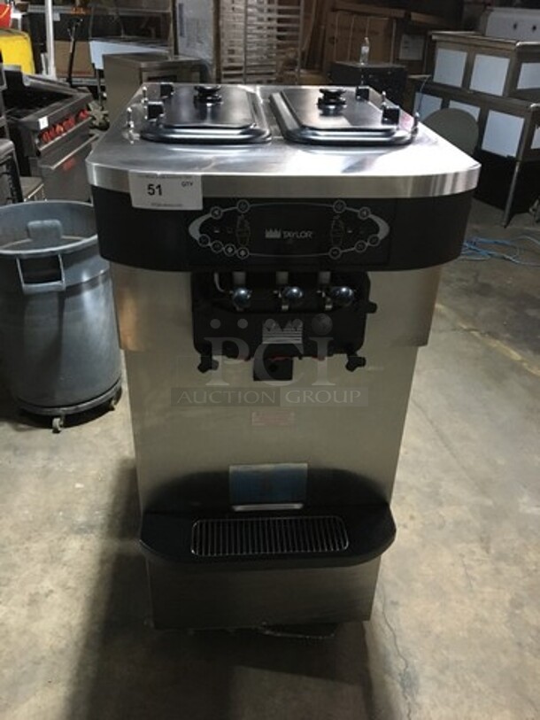 Sweet! LATE MODEL! 2013 Taylor 3 Handle Ice Cream Machine! Model C72333 Serial M3066080! 208/230V 3Phase! On Commercial Casters! 