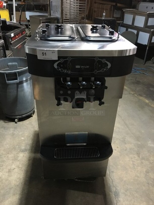 Sweet! LATE MODEL! 2013 Taylor 3 Handle Ice Cream Machine! Model C72333 Serial M3066080! 208/230V 3Phase! On Commercial Casters!  - Image 1 of 9