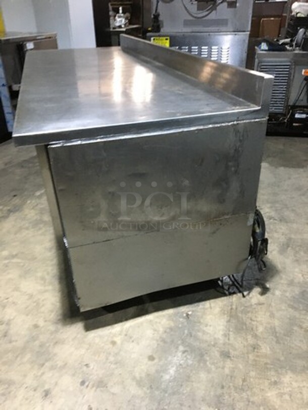 Beverage Air Commercial 3 Door Lowboy/Worktop Cooler! With Backsplash! All Stainless Steel! Model WDR93 Serial 2111110! 115V 1Phase! On Casters! - Image 3 of 9