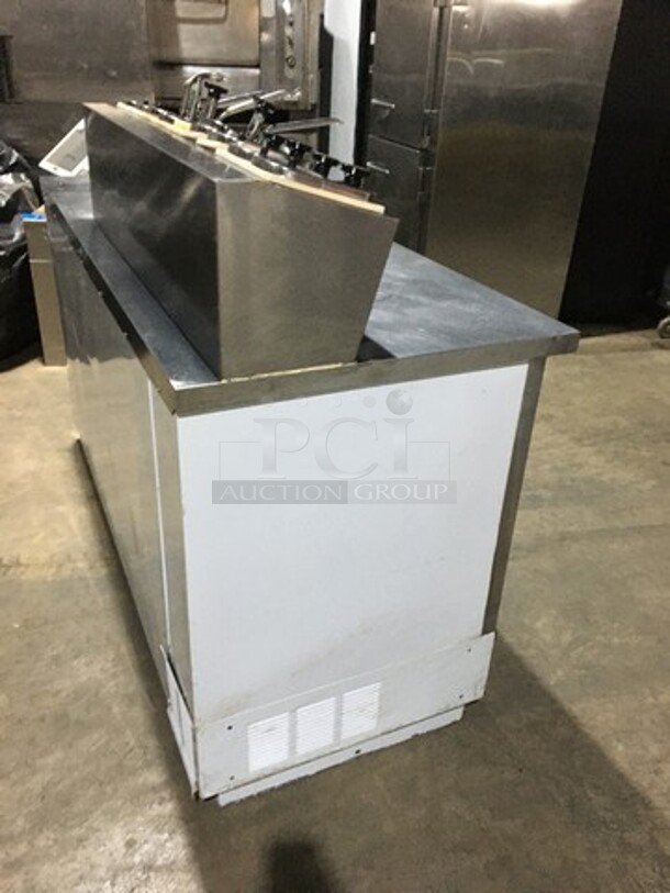 NICE! Beverage Air Commercial Refrigerated Work Top Station! With 2 Door Underneath Storage Space! With Cold Topping Rail! All Stainless Steel! Model MS681 Serial 6715397! 115V 1Phase! - Image 4 of 9