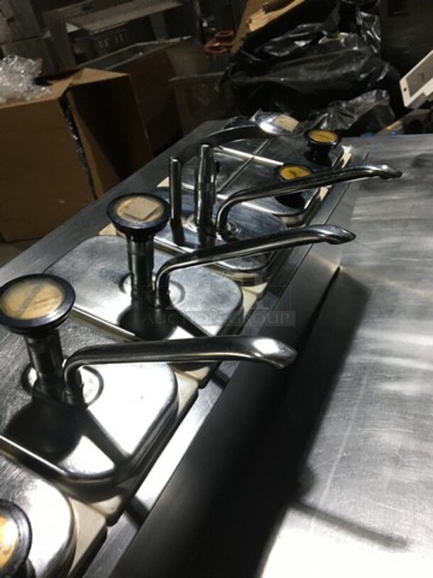 NICE! Beverage Air Commercial Refrigerated Work Top Station! With 2 Door Underneath Storage Space! With Cold Topping Rail! All Stainless Steel! Model MS681 Serial 6715397! 115V 1Phase! - Image 6 of 9