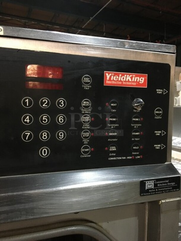 BEAUTIFUL! 2008 Yield King Commercial Electric Powered Omnivection Smoker/Steamer! All Stainless Steel! Model YK200 Serial Y20019! 208V 1Phase! On Commercial Casters! - Image 9 of 11