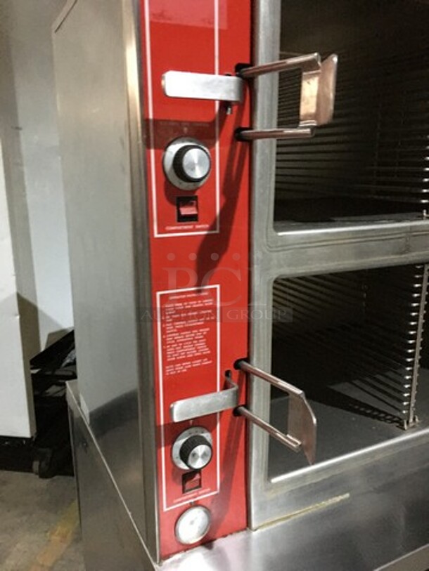 Vulcan Commercial Natural Gas Powered Heavy Duty Dual Cabinet Steamer! All Stainless Steel! Model VL2GSS Serial 271125048! 200,000 BTU! On Legs! - Image 6 of 9