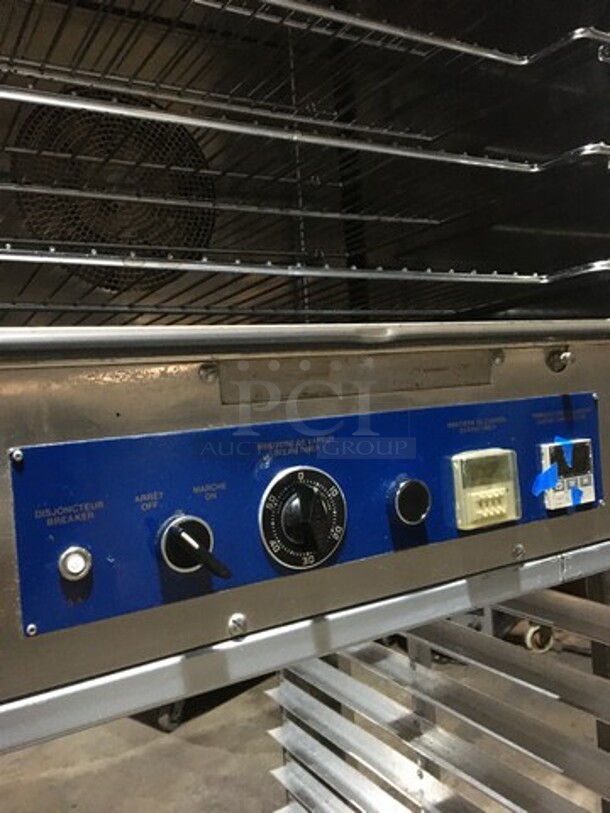 FANTASTIC! Doyon Jet Air Commercial Electric Powered Convection Oven! With 2 View Through Doors! On Pan Holding Rack! All Stainless Steel! Model JA4 Serial 277! 120/208V 3Phase! On Casters! - Image 6 of 10
