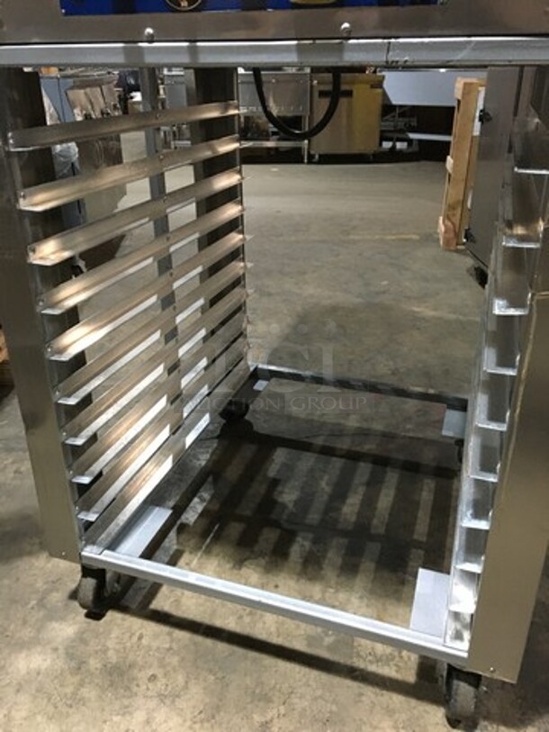 FANTASTIC! Doyon Jet Air Commercial Electric Powered Convection Oven! With 2 View Through Doors! On Pan Holding Rack! All Stainless Steel! Model JA4 Serial 277! 120/208V 3Phase! On Casters! - Image 7 of 10