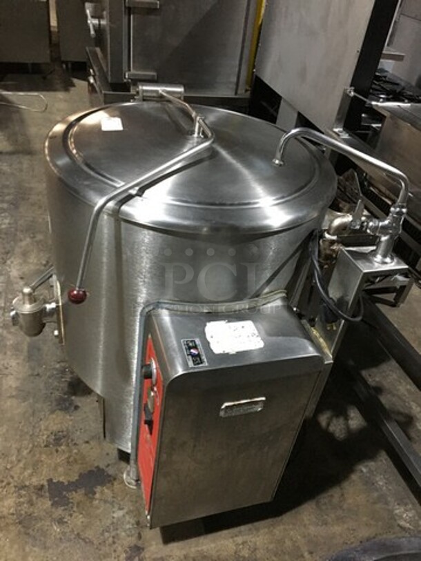 Vulcan Commercial Natural Gas Powered Jacketed Stationary Kettle! All Stainless Steel! Model GL40E Serial 271137918! On Legs!  - Image 2 of 12