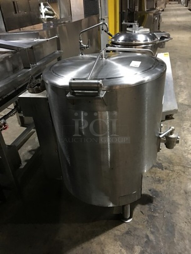 Vulcan Commercial Natural Gas Powered Jacketed Stationary Kettle! All Stainless Steel! Model GL40E Serial 271137918! On Legs!  - Image 3 of 12